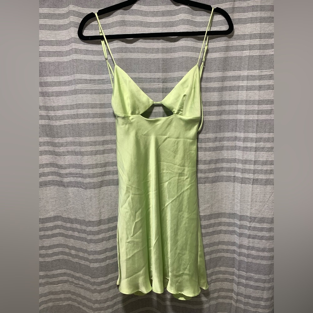 NWT Zara silk mini dress with cut out detail Women’s XS